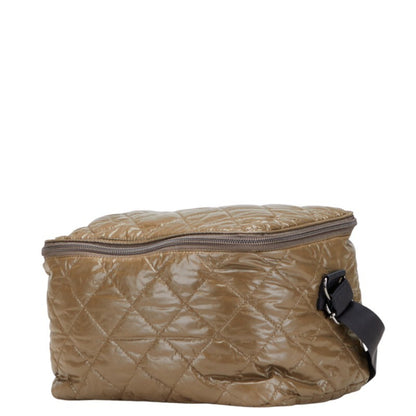 Burberry Logo Plate Shoulder Bag Khaki Black Nylon