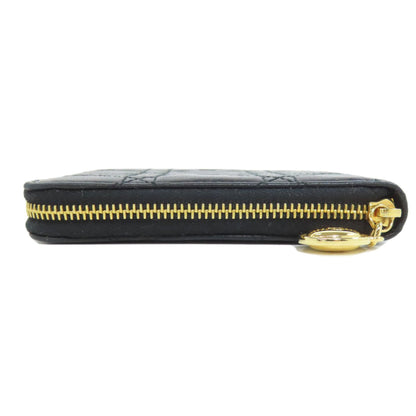 Christian Dior Cannage Bi-Fold Wallet Lambskin
