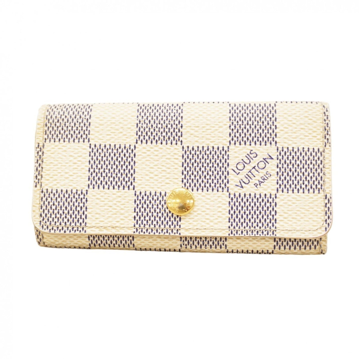 Louis Vuitton Damier Azur Multicle 4 Key Case N60020 White