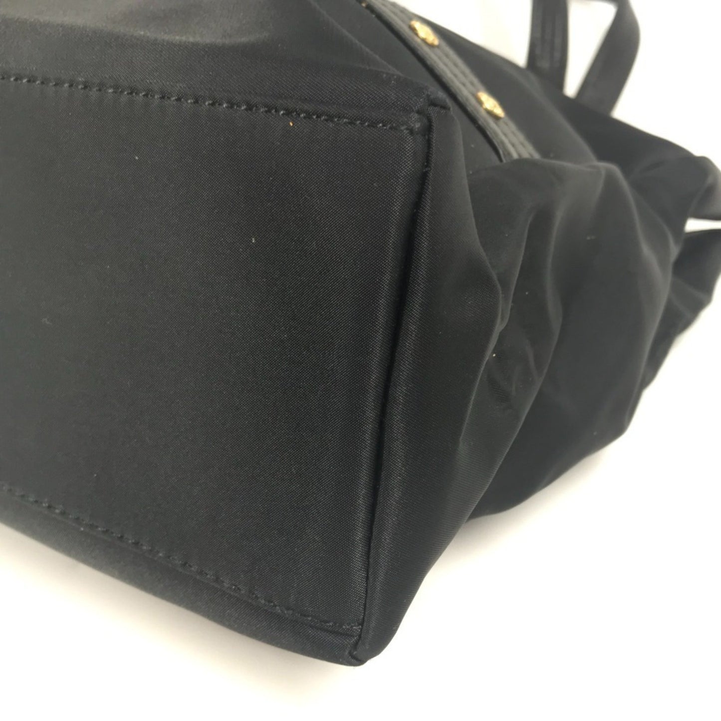 Versace Logo Sunburst Tote Bag With Chain Shoulder In Nylon/Leather