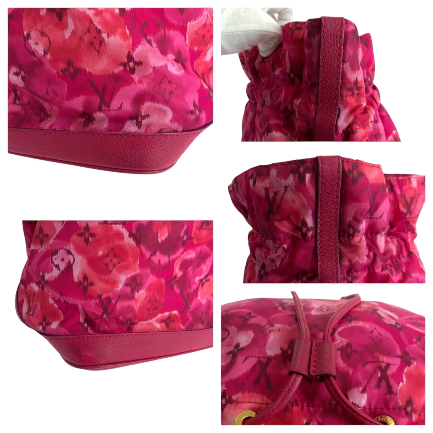 Louis Vuitton Ikat Flower Noefull Mm Rose Indigo Pink With Gold Hardware