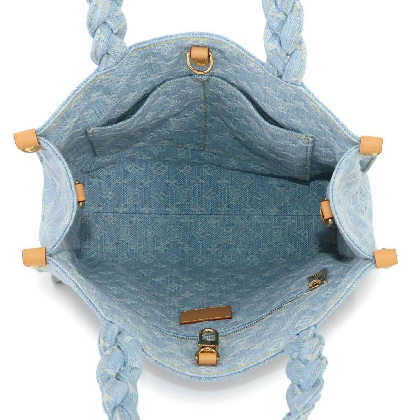 Louis Vuitton Lv By The Pool Let Go 2-Way Hand Shoulder Bag Monogram Denim Sky Blue M24897 Rfid