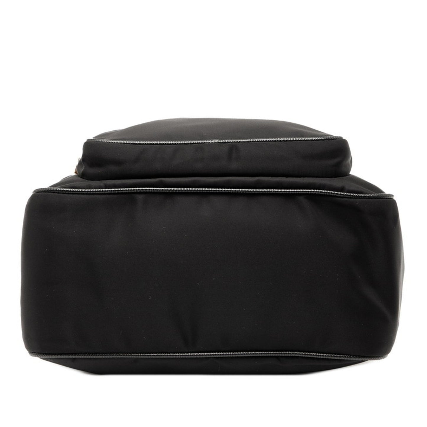 Prada Triangle Logo Plate Handbag/Shoulder Bag 2Way 1Bg308 Black Nylon Leather