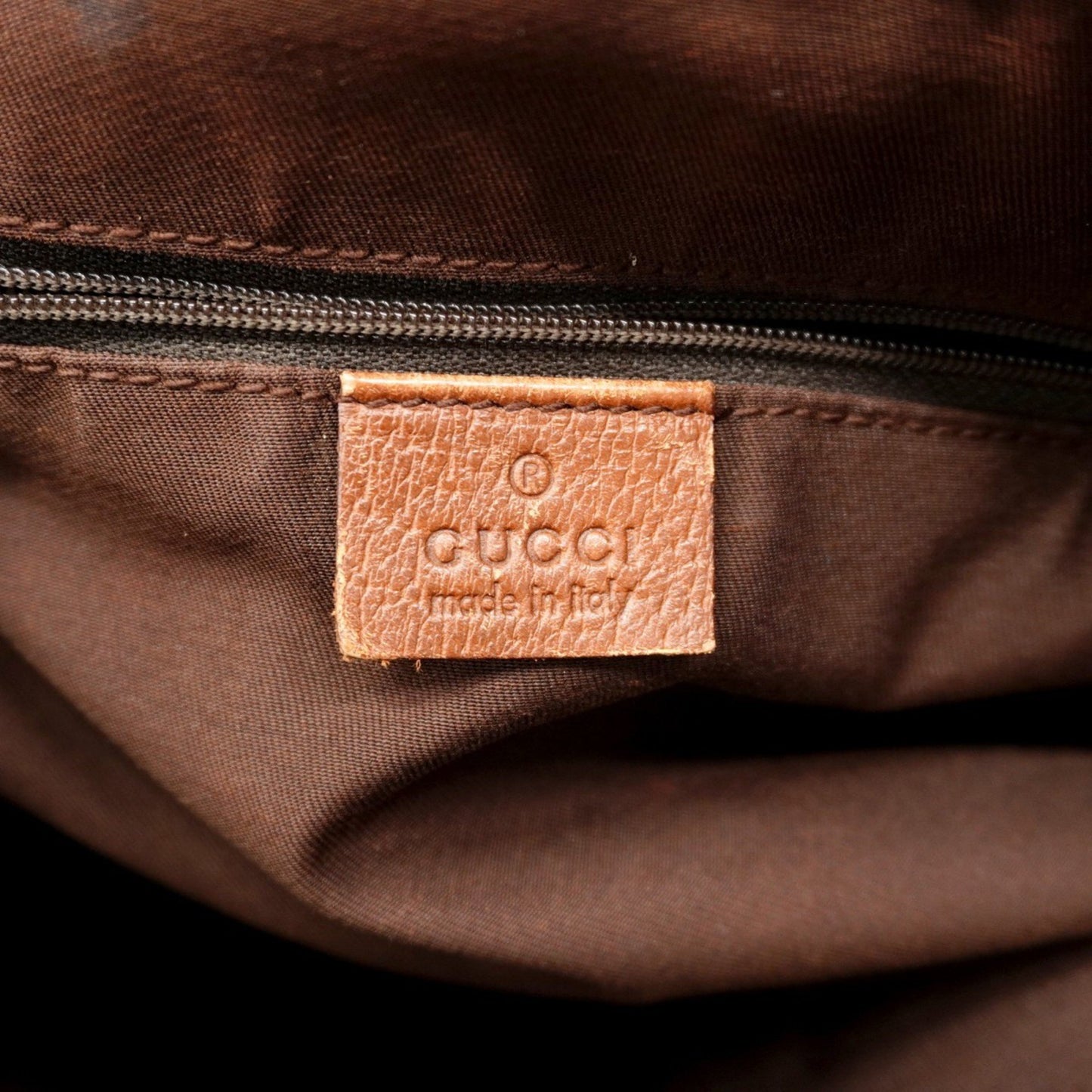 Gucci Abby Tote Bag 130736 Denim Blue Brown Champagne