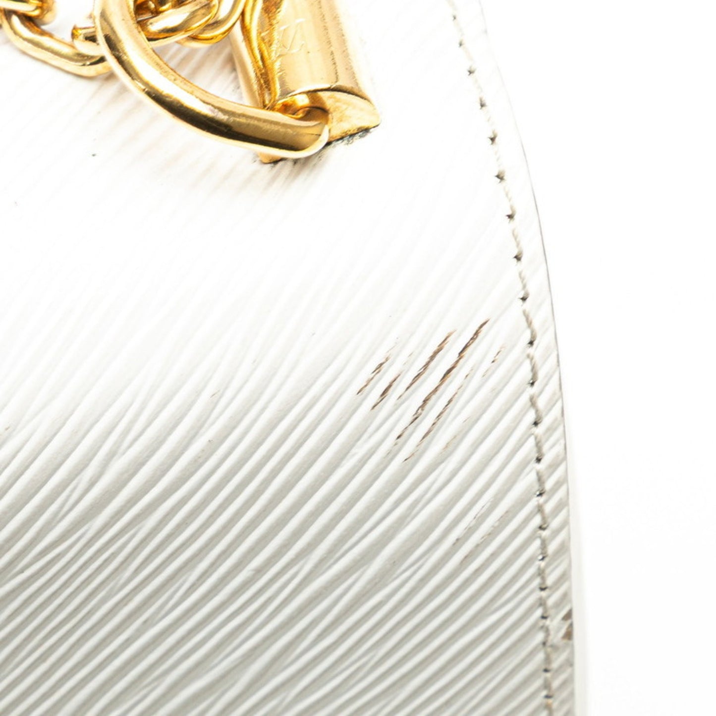 Louis Vuitton Epi Twist Pm Crossbody Chain Shoulder Bag M59886 White Leather
