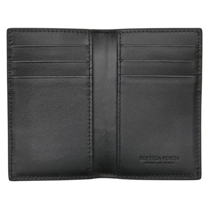 Bottega Veneta Maxi Intrecciato Cassette Business Card Case/Card Case/Pass Case In Black Leather