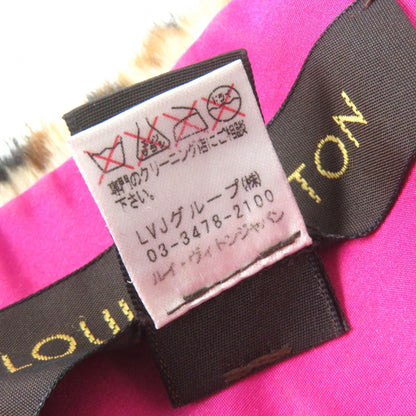Louis Vuitton 412005 Mink Fur Shawl Scarf With Lv Logo Hardware And Leopard Print