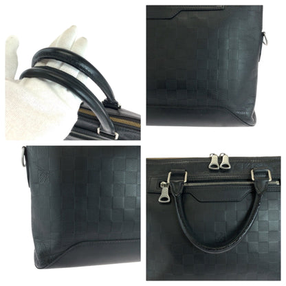 Louis Vuitton Damier Infini Avenue Black Silver Hardware Leather N41019 Business Bag Handbag