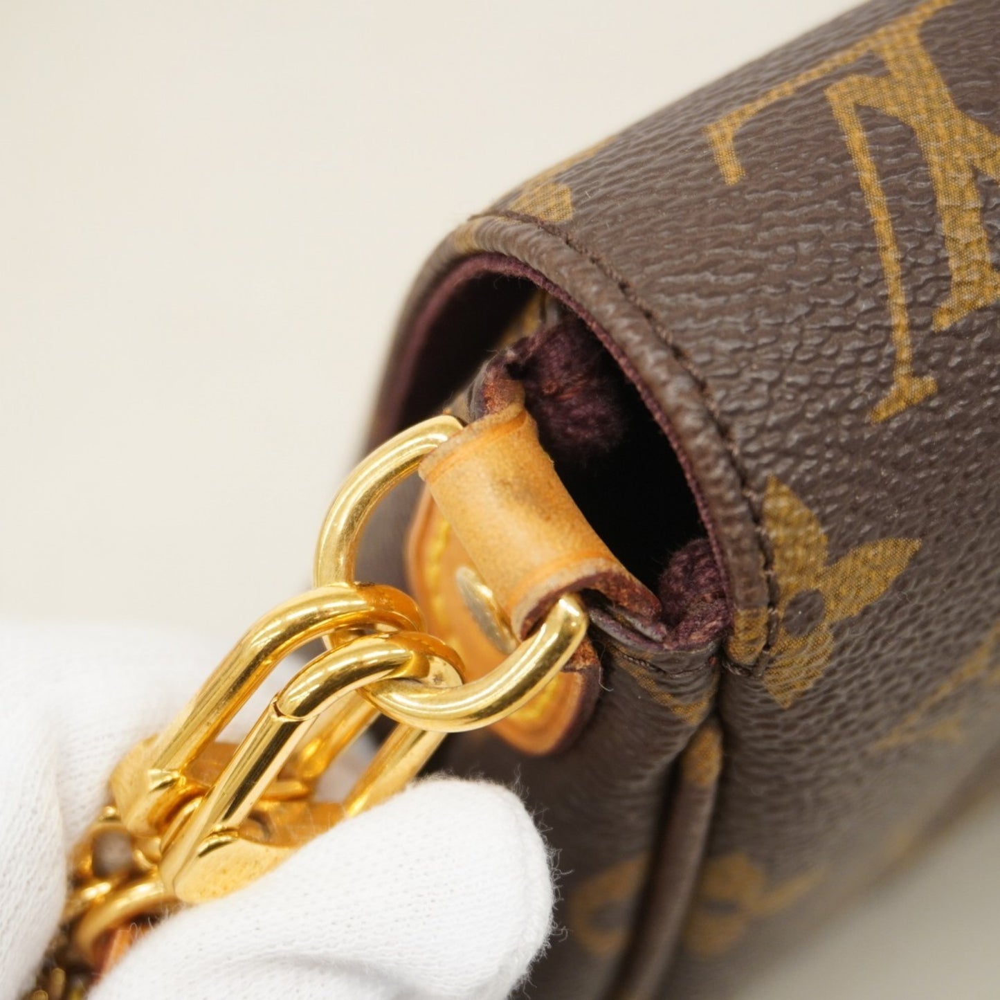 Louis Vuitton Monogram Favorite Pm Handbag M40717 Brown 2-Way Bag