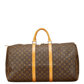 Louis Vuitton Monogram Keepall 55 Boston Bag/Travel Bag M41424 Brown Leather
