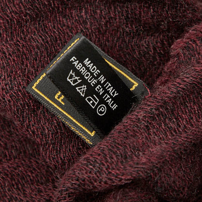 Fendi Logo Scarf In Wine Red