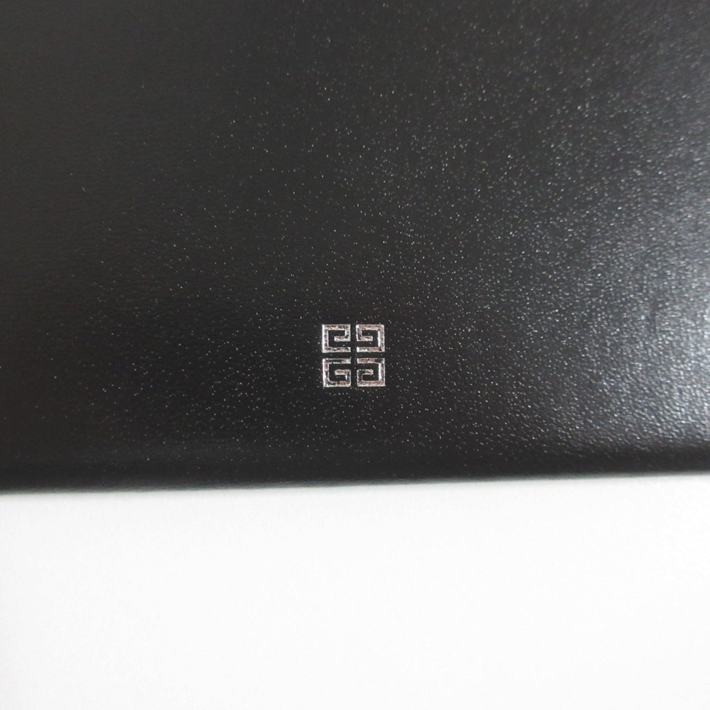 Givenchy Calf Leather 4G Logo Flap Flat Pouch Small Item Clutch Bag Ss23 Wrtw Black
