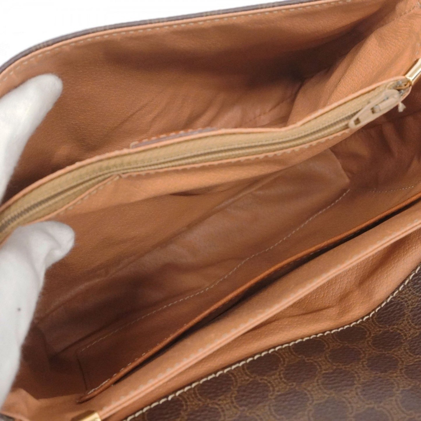 Celine Shoulder Bag Macadam Brown