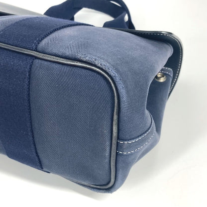 Hermes Valparaiso Pm Bag Tote Flap Handbag Leather Canvas