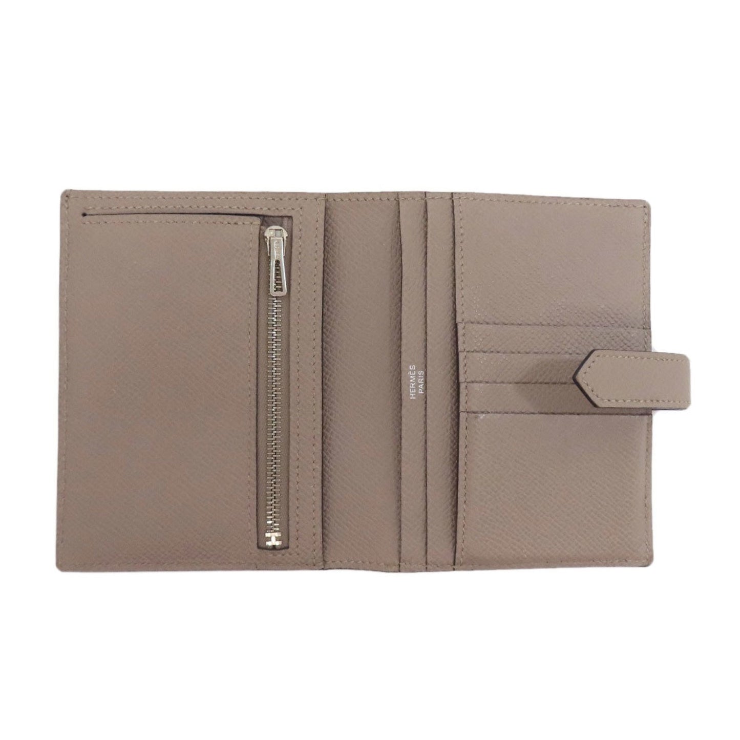 Hermes Herms Bearn Compact Silver Hardware Bifold Wallet Epson