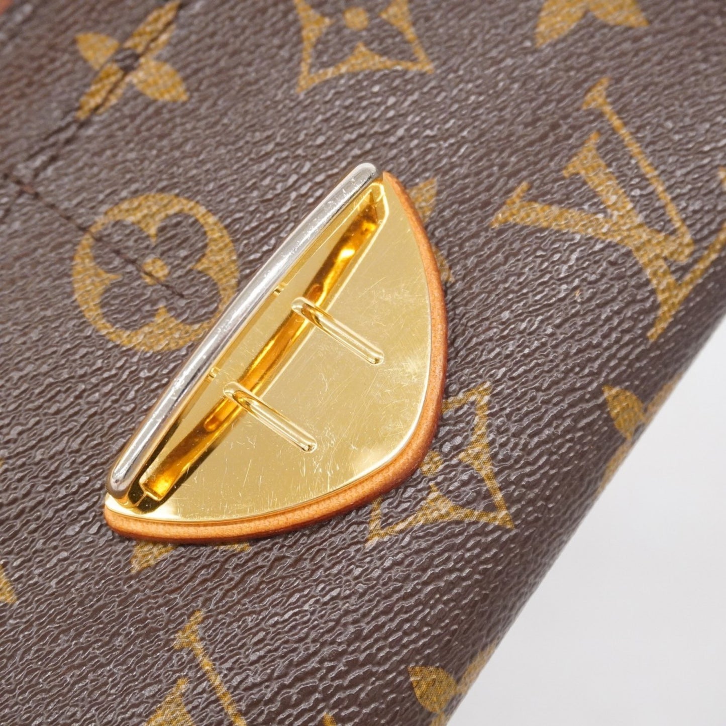 Louis Vuitton Monogram Portefeuilles Tri-Fold Long Wallet M60123 Brown