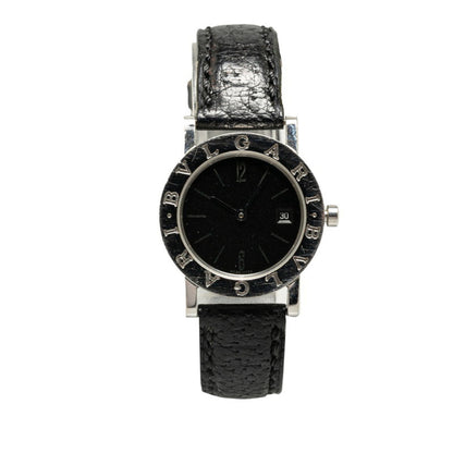 Bvlgari Watch Bb26Sld Quartz Black Dial Stainless