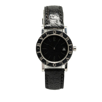 Bvlgari Watch Bb26Sld Quartz Black Dial Stainless