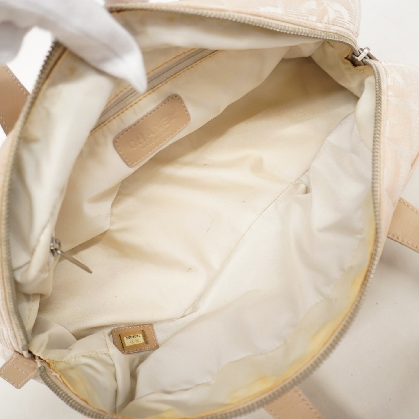 Chanel New Travel Nylon Beige Handbag