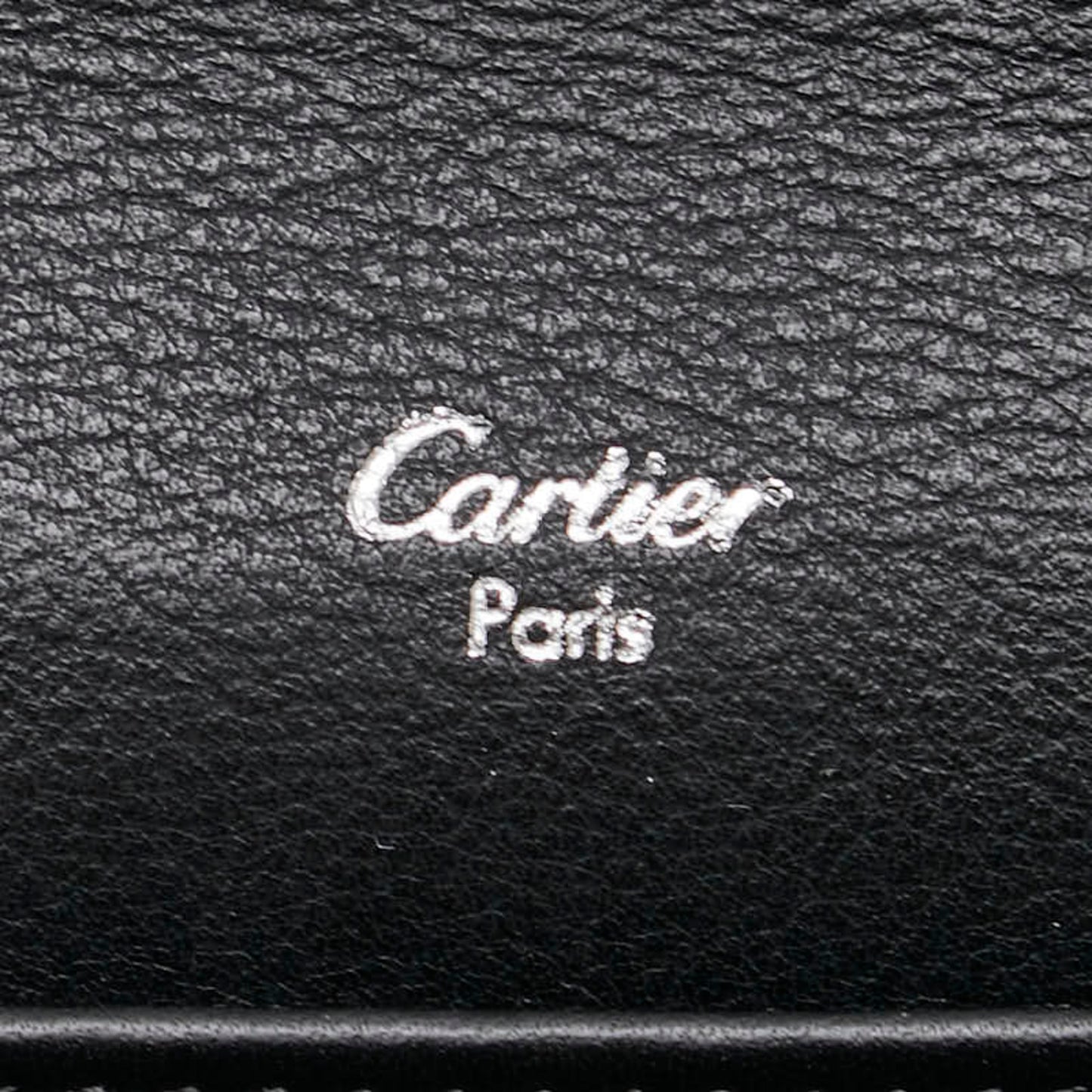 Cartier Happy Birthday Long Wallet Black Enamel