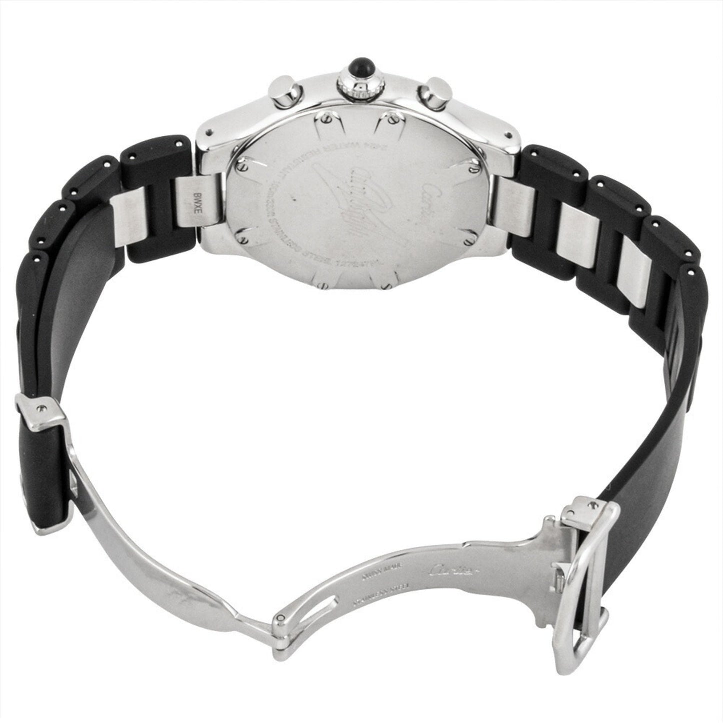 Cartier Must 21 Chronoscaph Vantianne 2424 W10125U2 Quartz Watch With Black Dial And Stainless Steel