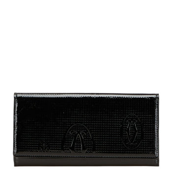 Cartier Happy Birthday Long Wallet Black Enamel