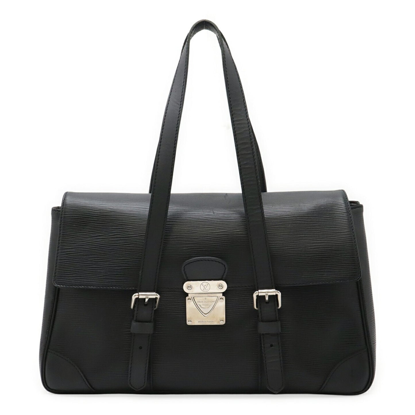 Louis Vuitton Epi Segur Mm Shoulder Bag In Black Leather (Noir) M58862