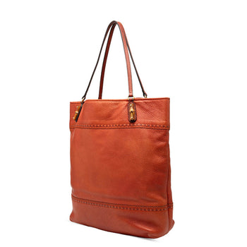 Gucci Bamboo Tote Bag/Shoulder Bag 338999 Red/Brown Leather