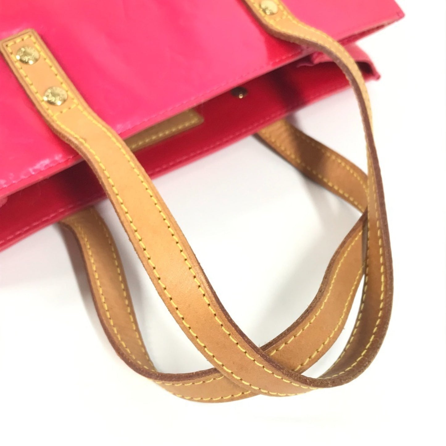 Louis Vuitton M91227 Monogram Vernis Reed Mm Handbag