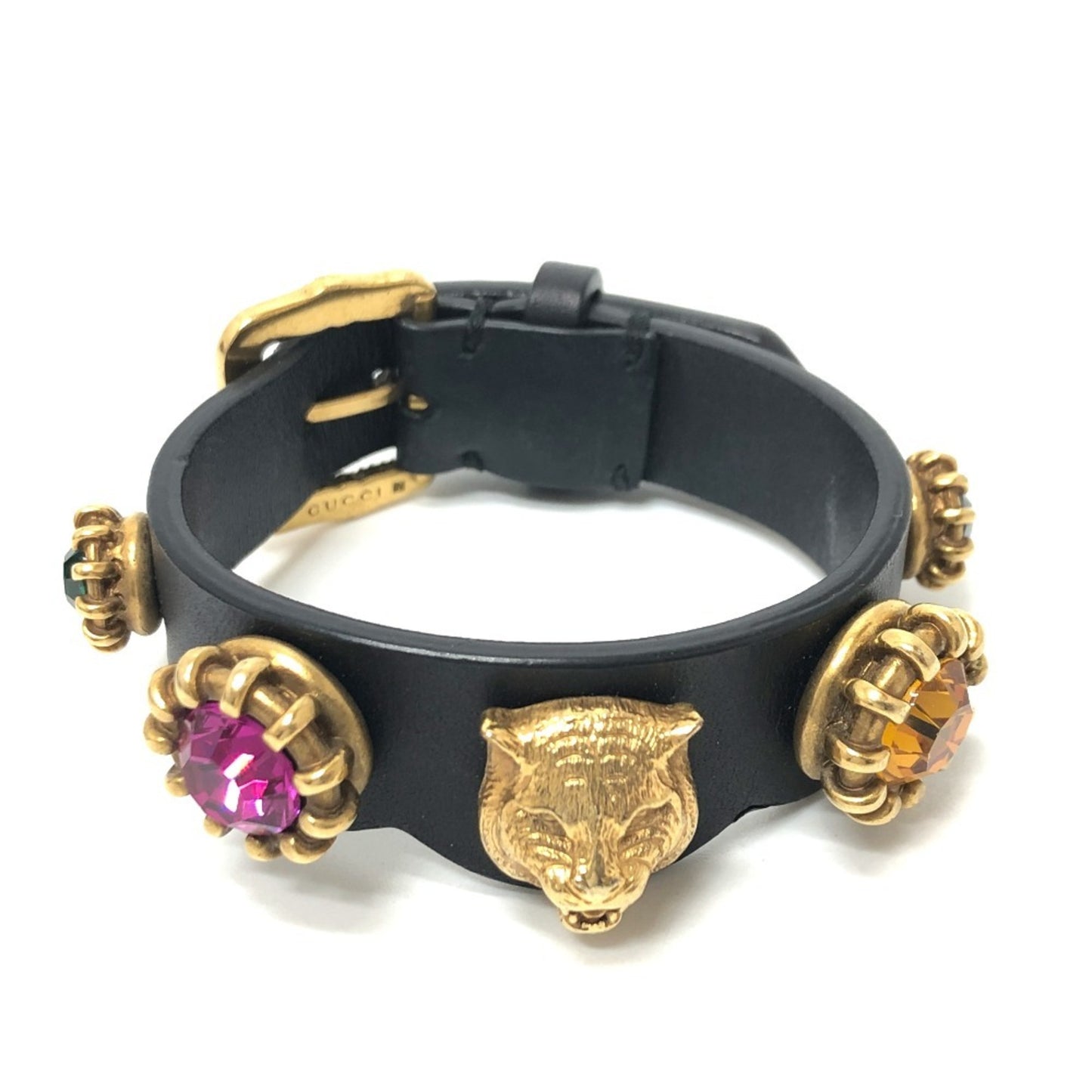 Gucci Tiger Head Leather Bracelet