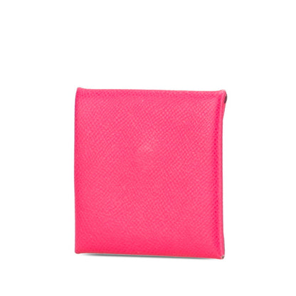 Herms Bastia Wallet/Coin Purse Pink Epsom Leather