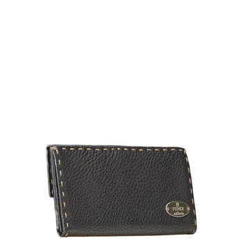 Fendi Selleria Stitch Long Wallet Navy Leather