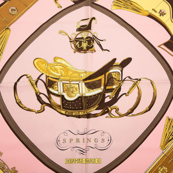 Hermes Herms Carr 90 Springs Carriage Scarf