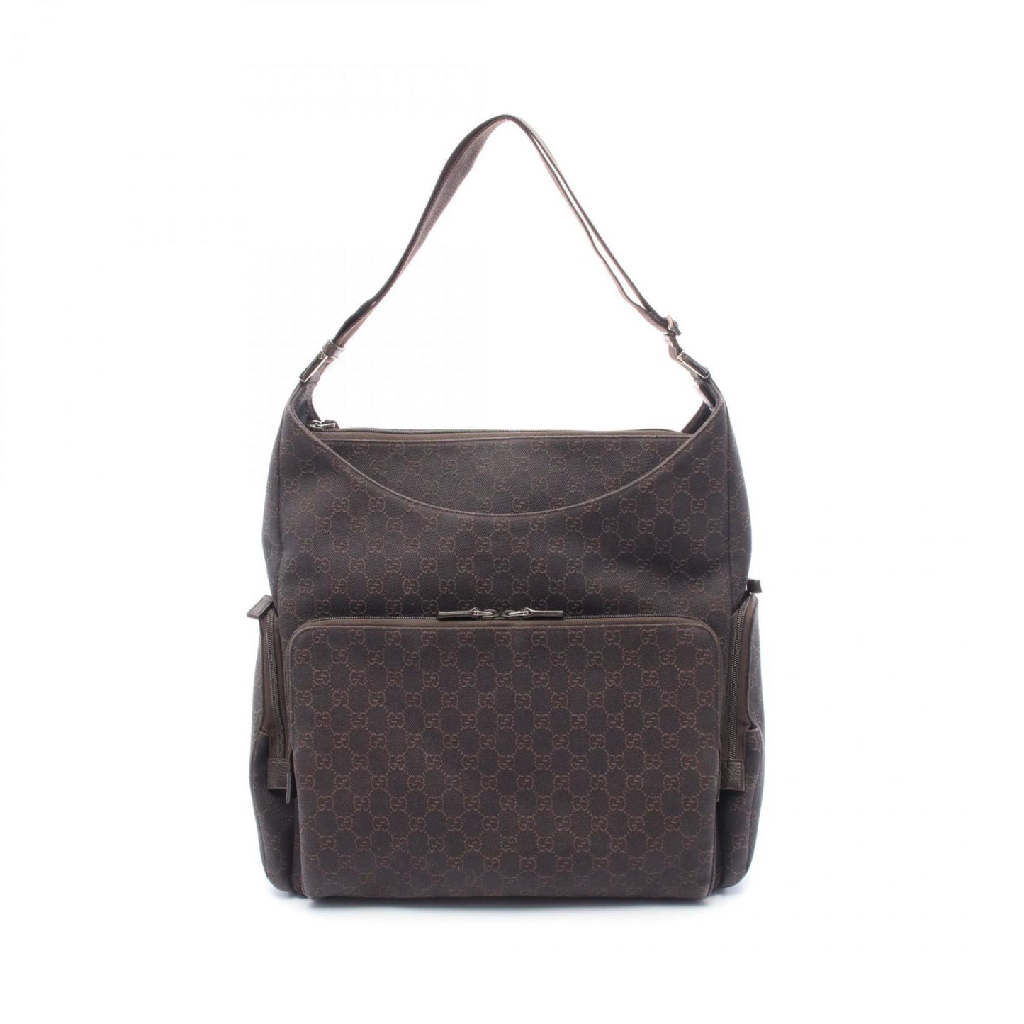 Gucci Gg Pattern Shoulder Bag Canvas Leather