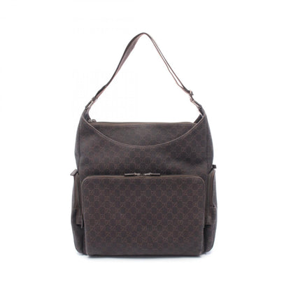 Gucci Gg Pattern Shoulder Bag Canvas Leather