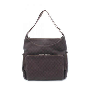Gucci Gg Pattern Shoulder Bag Canvas Leather