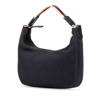 Gucci Sherry Line Handbag 263757 Navy Canvas Leather