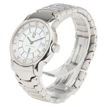 Bvlgari Solotempo St29S Quartz Watch With White Dial And Stainless Steel