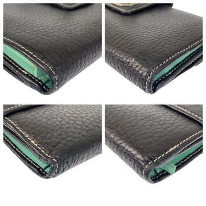 Tiffany & Co. Tiffany Black/Tiffany Blue Leather Long Wallet H30963G