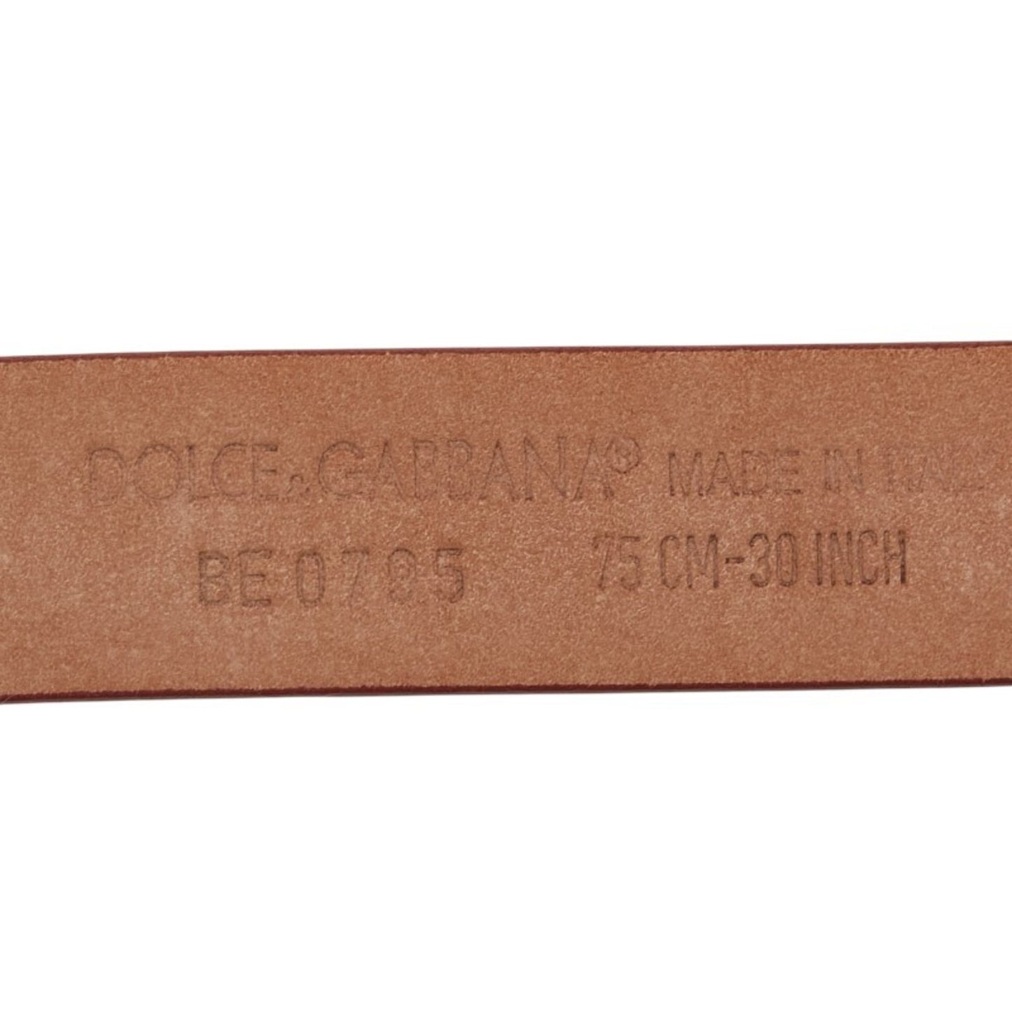 Dolce & Gabbana Logo Plate Belt 75.30 Be0795 Orange Leather