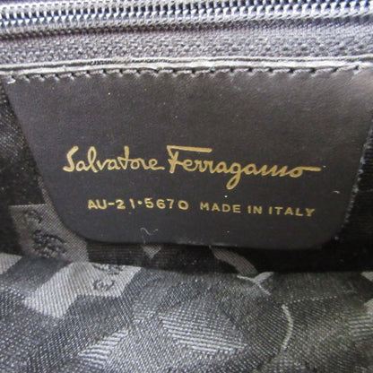 Salvatore Ferragamo Vara Hardware Handbag In Black