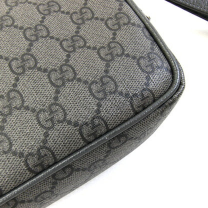 Gucci Clutch Bag Offdia Gg Pouch 760245 Gray Pvc Leather Second Supreme