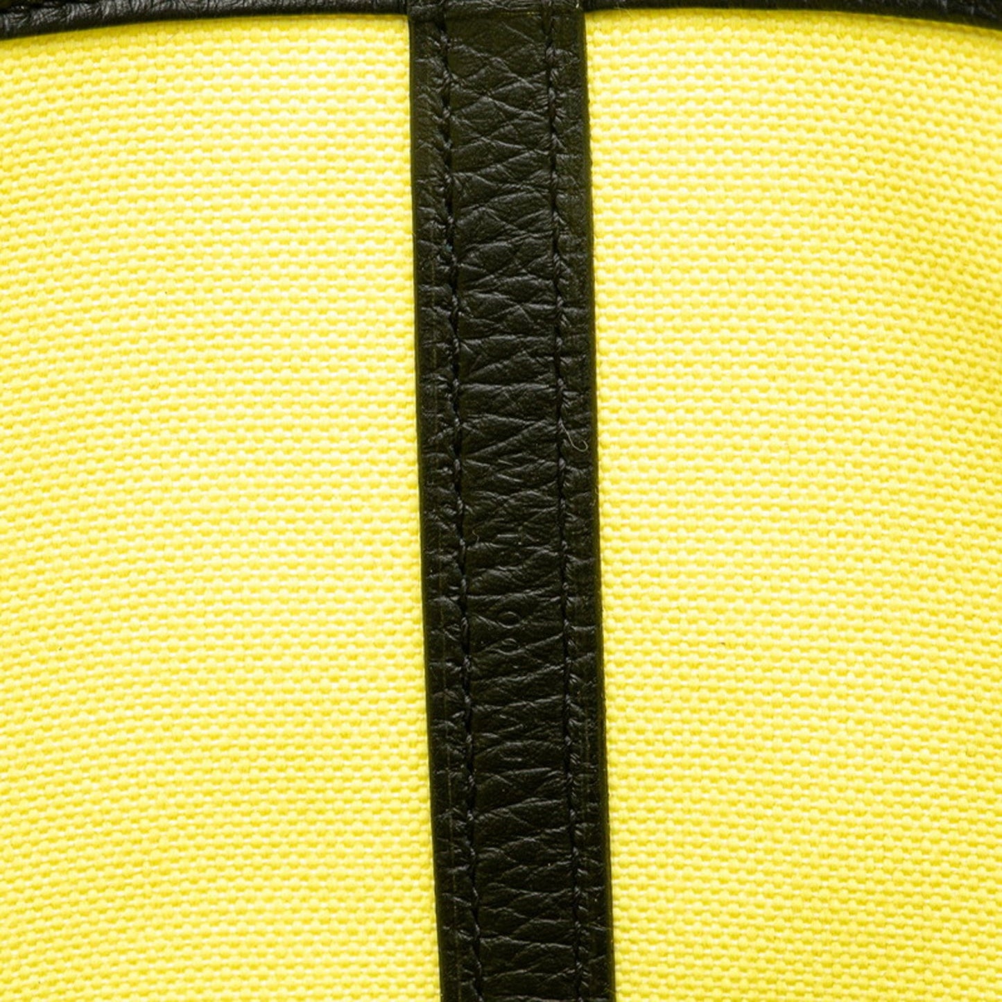 Hermes Pur Sangle Handbag Tote Bag Yellow Black Canvas Taurillon Clemence