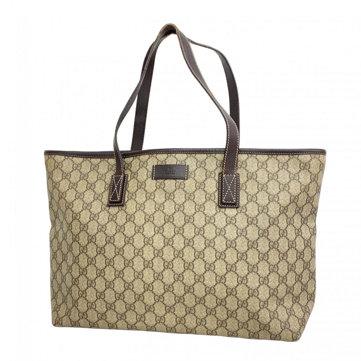 Gucci Gg Supreme Tote Bag 211137 Beige Brown