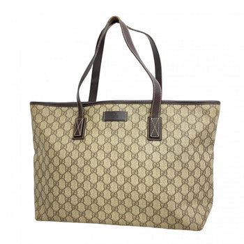 Gucci Gg Supreme Tote Bag 211137 Beige Brown