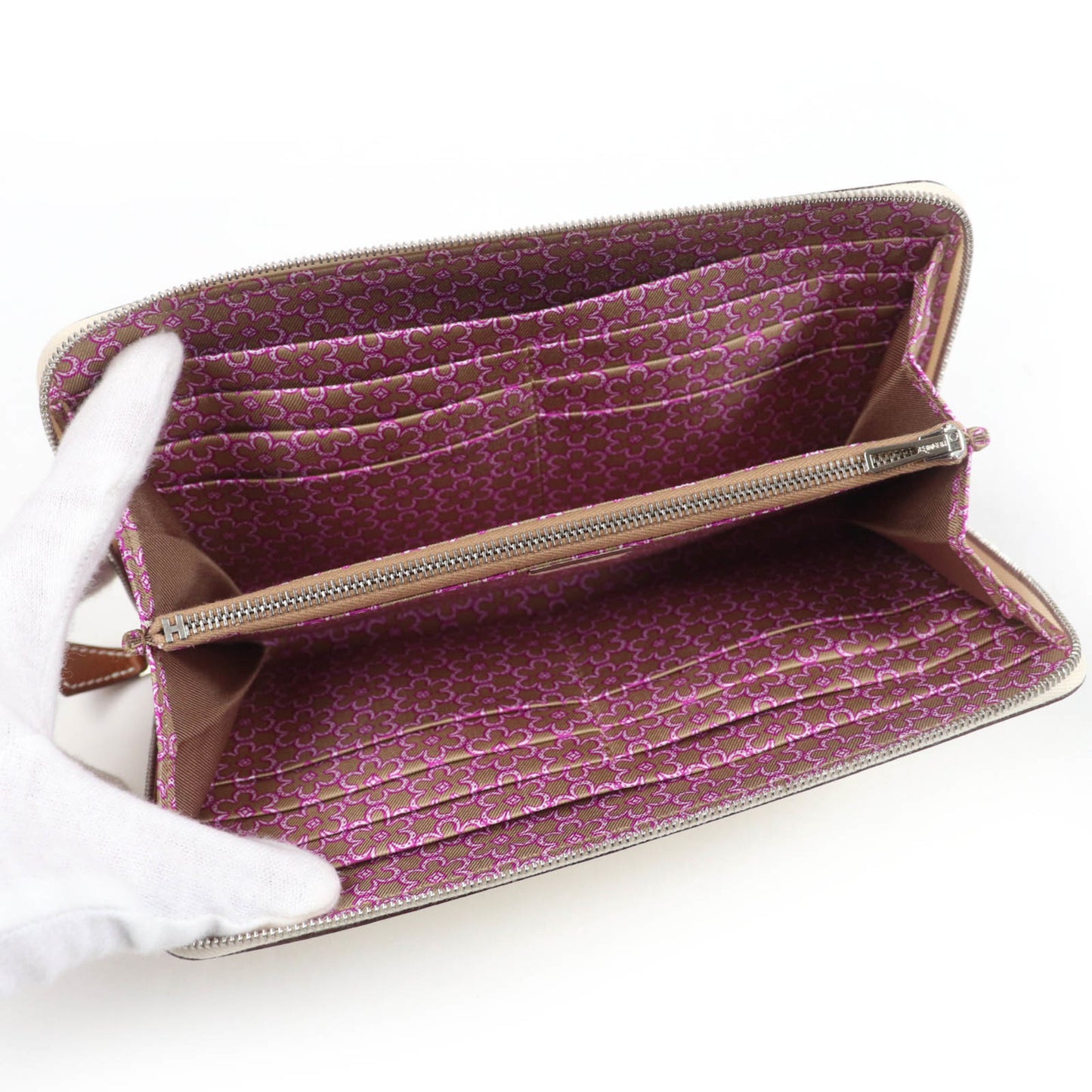 Hermes Azap Long Silk-In Zip-Around Wallet With Epsom Leather