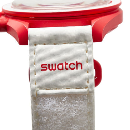 Omega X Swatch Moon Mission To Mars Wristwatch So33R100 Quartz White Dial Ceramic Nylon