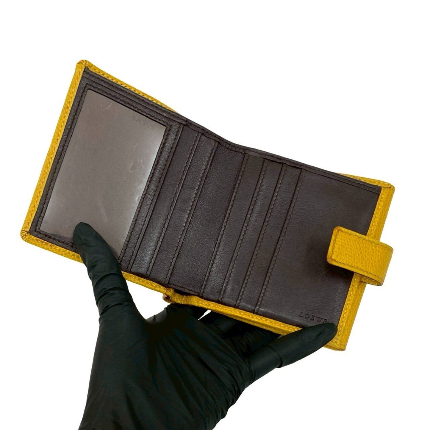 Loewe Anagram Logo Embossed Leather Bi-Fold Wallet With Coin Purse