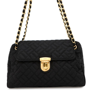 Prada Chain Shoulder Bag Quilted Nylon Br4965 Prada Black