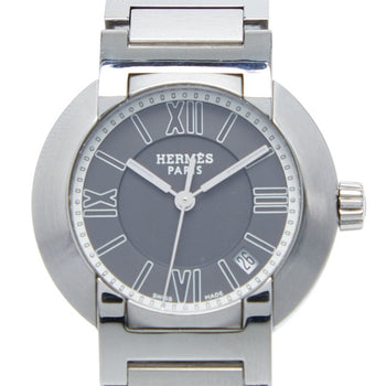 Herms Nomade Watch No. 1.210 Gray Dial Stainless Steel